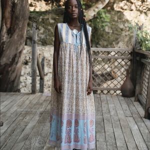 NWT daughters of india aahna dress in blue bell